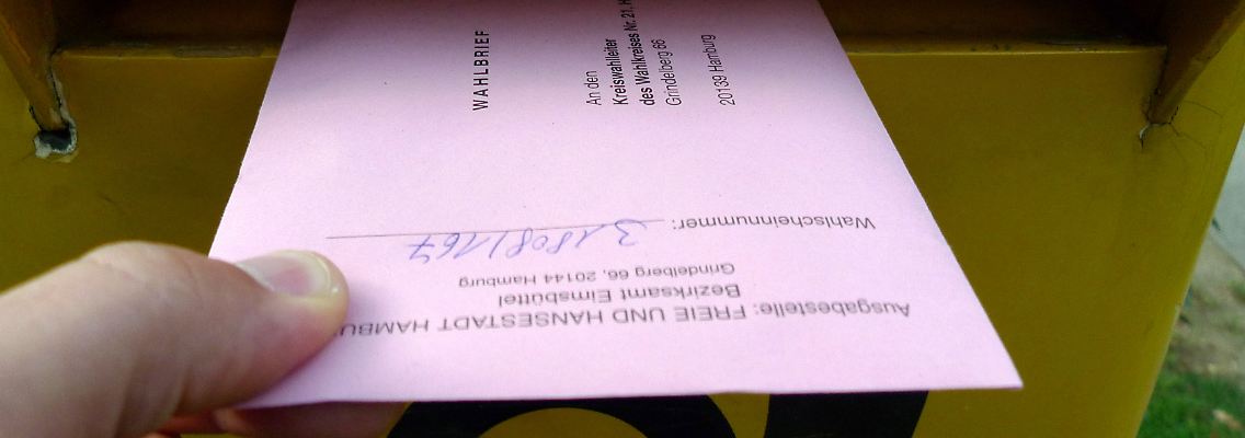 Wer am Wahlsonntag verhindert ist zur Urne zu gehen, kann vorher per Briefwahl seine Stimme abgeben.
