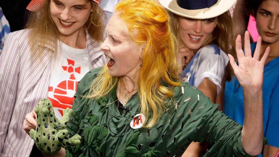... und ein lautes Girl auf der Bühne: Westwood herself!