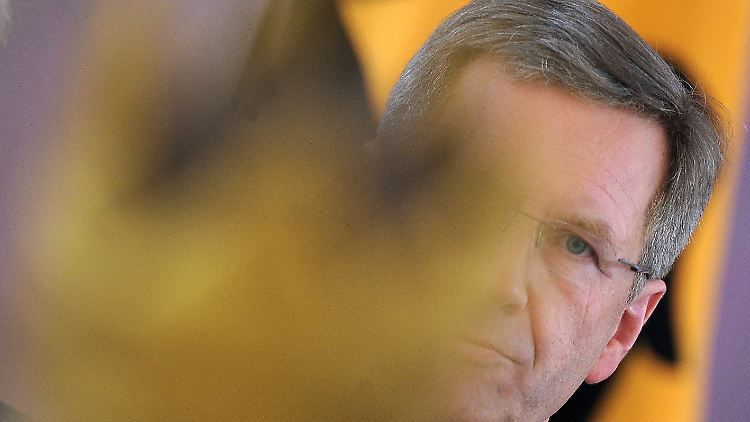 Wulff beim Empfang der Sternsinger am Freitag.