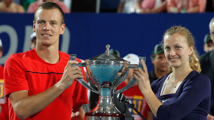 Thomas Berdych und und Petra Kvitova mit dem Hopman-Cup.