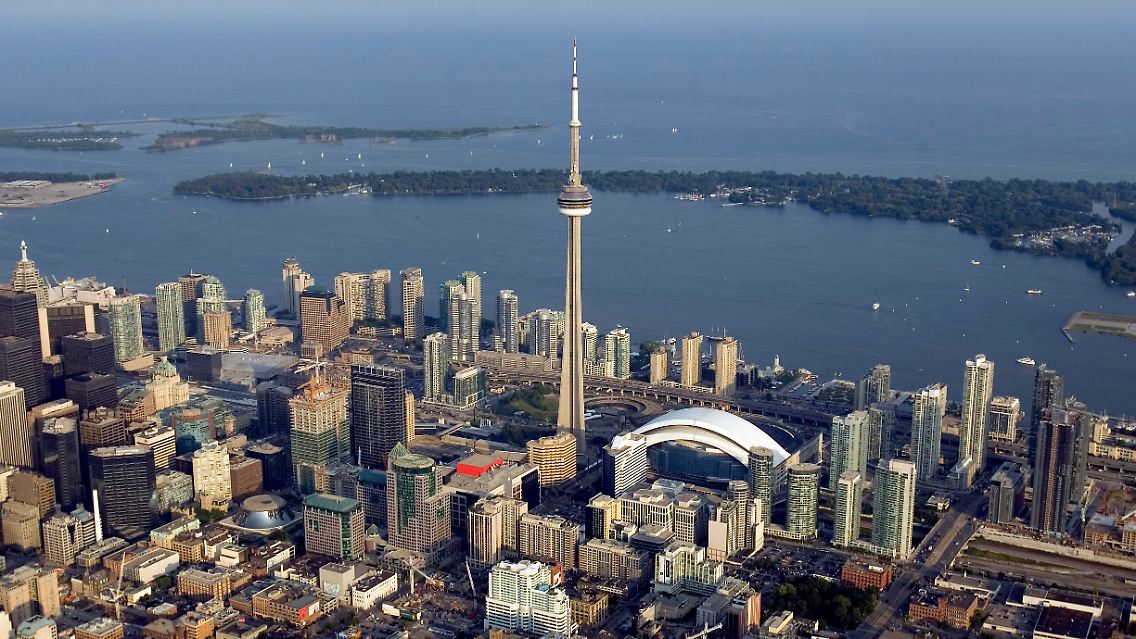 Der Fernsehturm von Toronto.