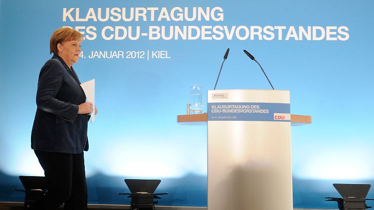 Merkel auf der Klausurtagung in Kiel