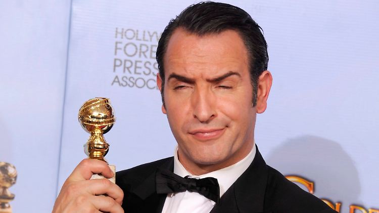 Jean Dujardin bekommt als bester Komödiendarsteller 2012 den Golden Globe.