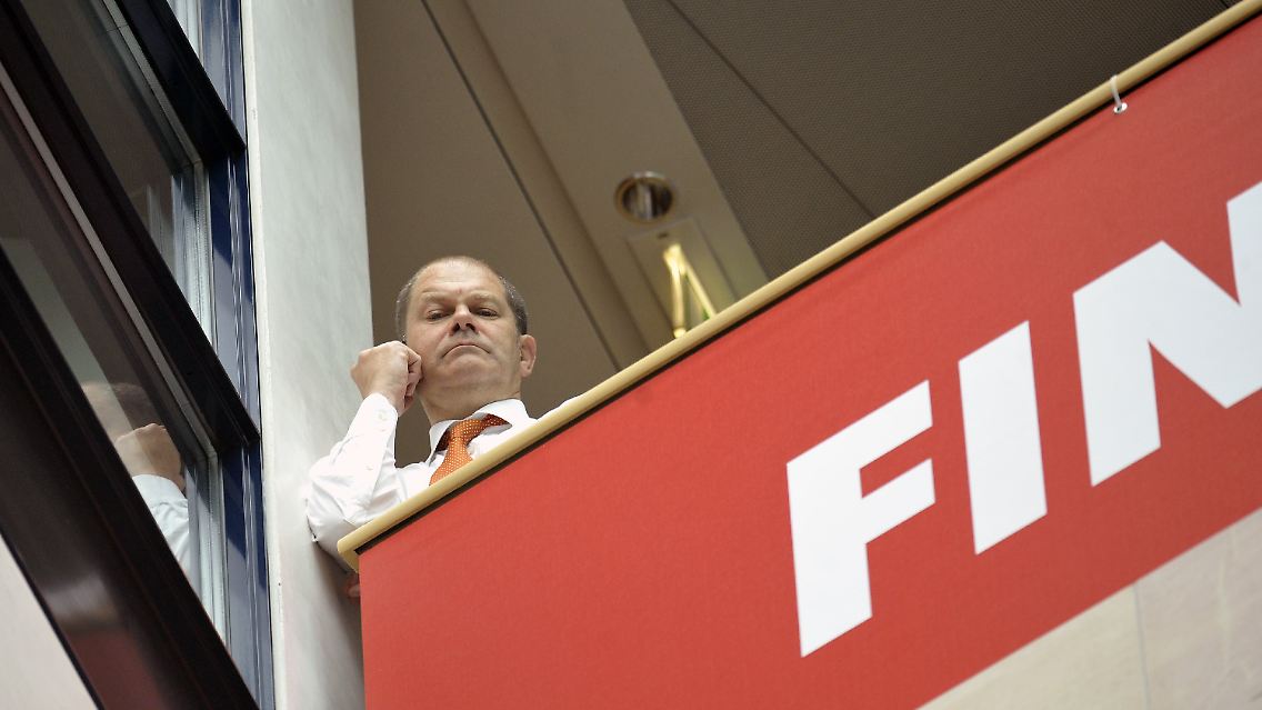 Bundesarbeitsminister Scholz im Willy-Brandt-Haus.