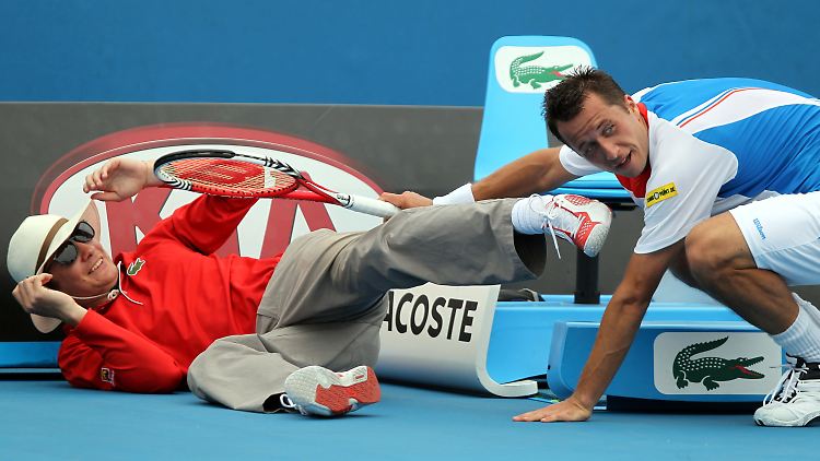 Philipp Kohlschreiber räumte in der dritten Runde nicht nur Gegner Alejandro Falla aus dem Weg.