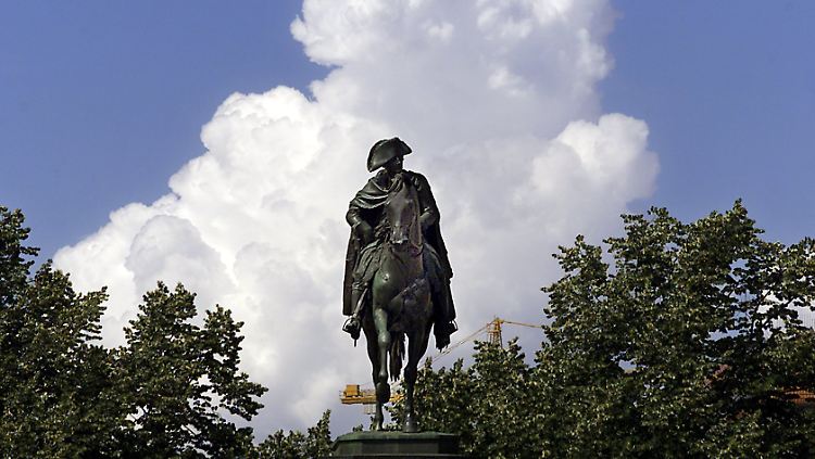 Das Reiterstandbild Friedrichs des Großen Unter den Linden in Berlin.
