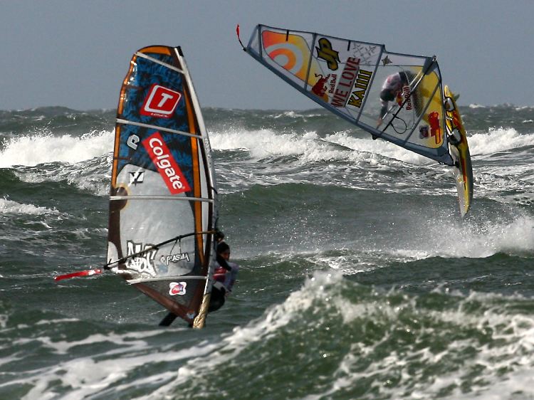 Windsurfer vor Westerland.