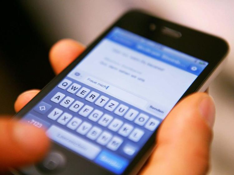 SMS Messenger iPhone Tastatur