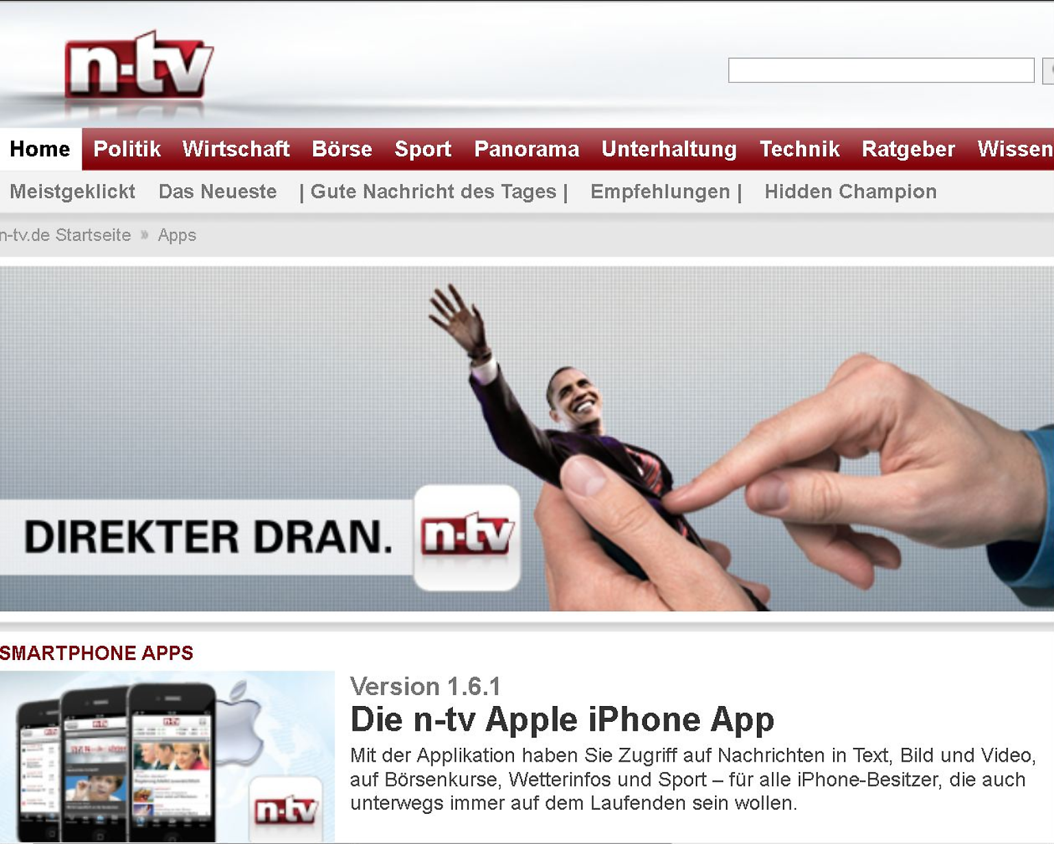 Sie sind ja ein vielseitig interessierter und kluger Websurfer, ...