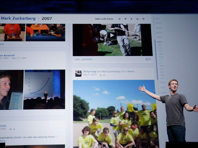 Mark Zuckerberg findet die Timeline klasse.