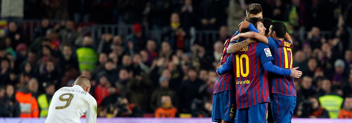 Nach dem verlorenen Pokalfinale 2011 nahm Barcelona im Viertelfinale Revanche am Erzrivalen Real Madrid.