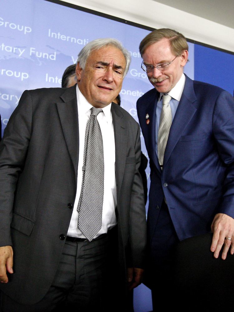 IWF-Chef Dominique Strauss-Kahn mit Weltbank-Präsident Robert Zoellick.