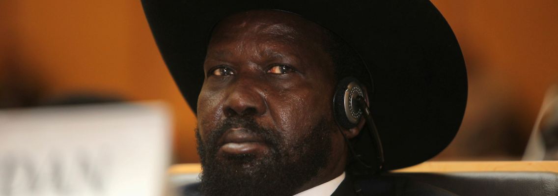 Der südsudanesische Präsident Salva Kiir mit seinem Markenzeichen, einem Cowboyhut, den er einst von US-Präsident George W. Bush geschenkt bekam.