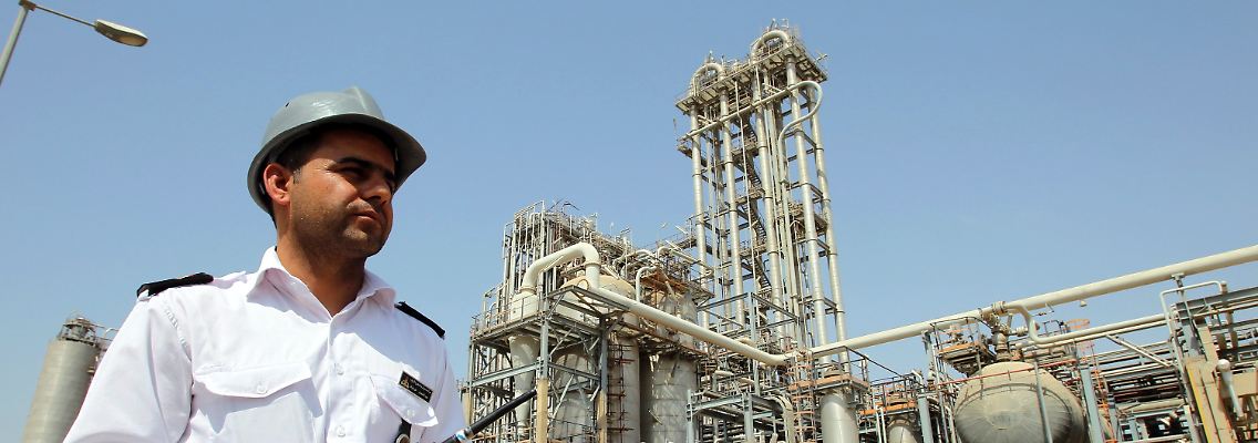Öl gehört zu den wichtigsten iranischen Exportgütern - hier eine Anlage in der Provinz Chuzestan.
