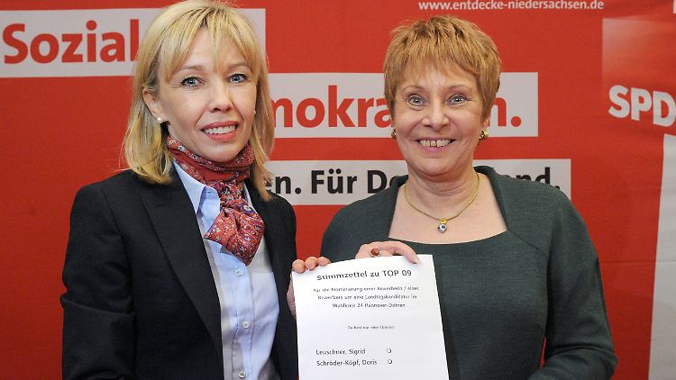 Besiegte und Siegerin: Schröder-Köpf und Leuschner.