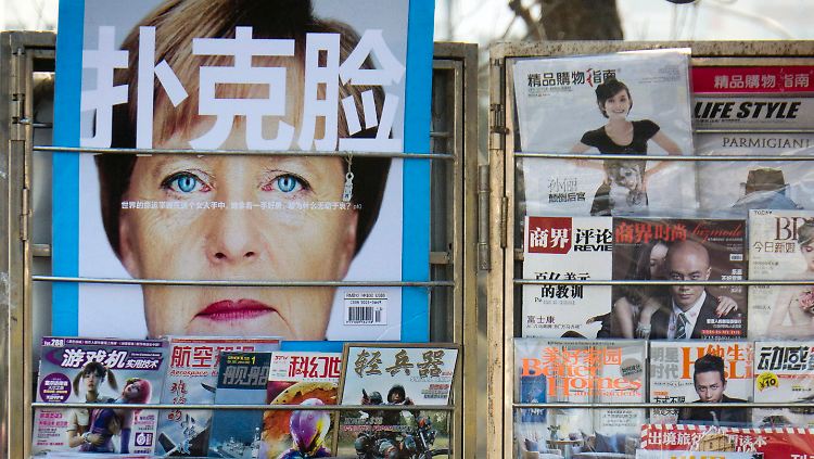 "Pokerface" nennt eine chinesische Zeitschrift Merkel im Dezember 2011.