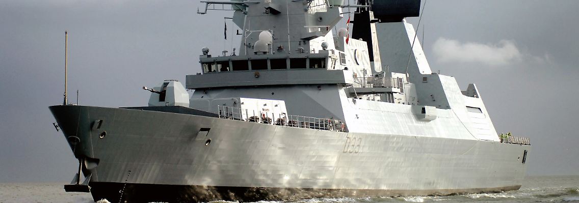Die "HMS Dauntless" In ihrem Heimathafen Portsmouth.