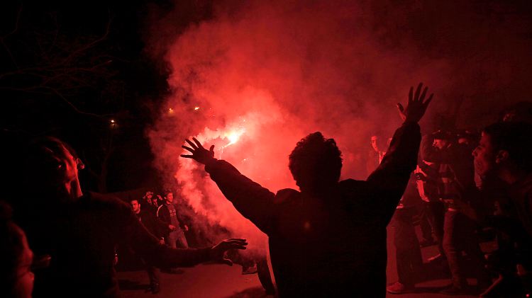 Kairo am Abend in der Nähe vom Tahrir-Platz.