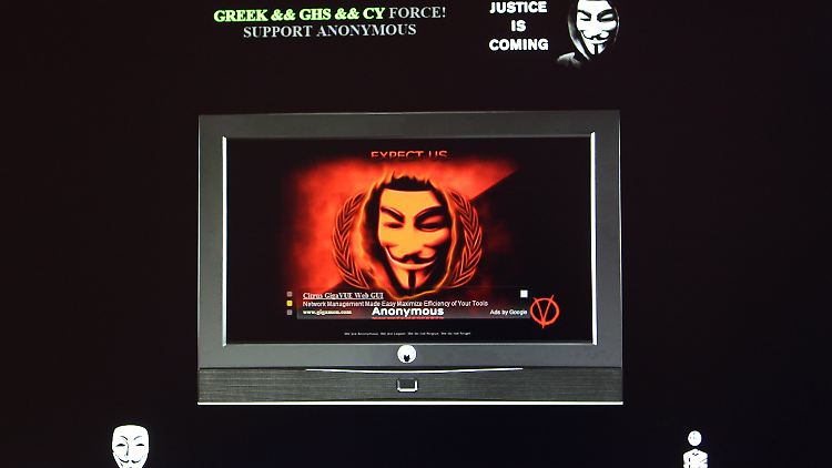 Hacker legen Anfang Februar die Internetseite des griechischen Justizministeriums lahm.