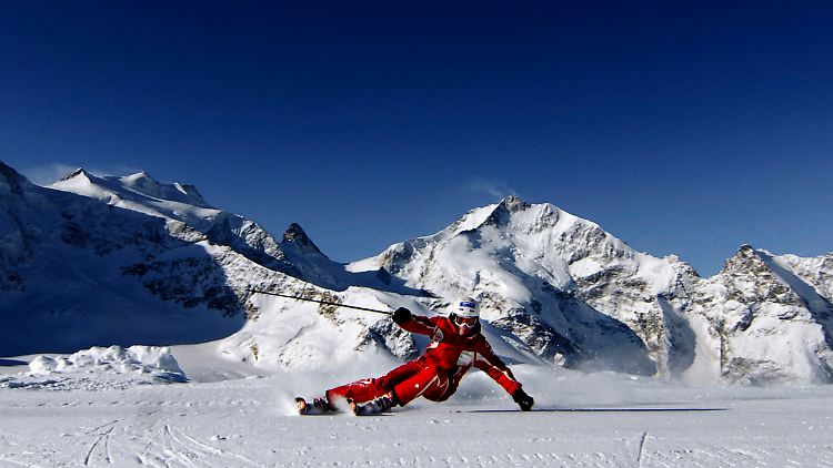 Rasanter Freizeitspaß: Abfahren auf der Diavolezza bei St. Moritz.