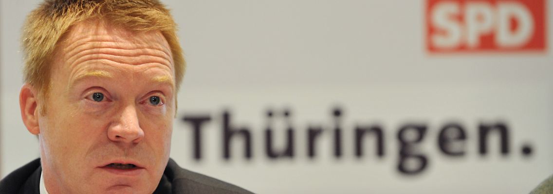 SPD-Landeschef Christoph Matschie will den Koalitionsvertrag mit der CDU vorverlegen.