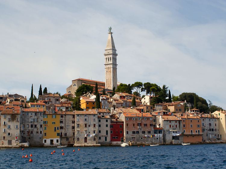 Stadt am Meer: Die kroatische Adriastadt Rovinj in Istrien.