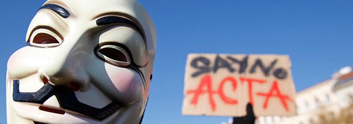 Anti-ACTA-Proteste in Prag.
