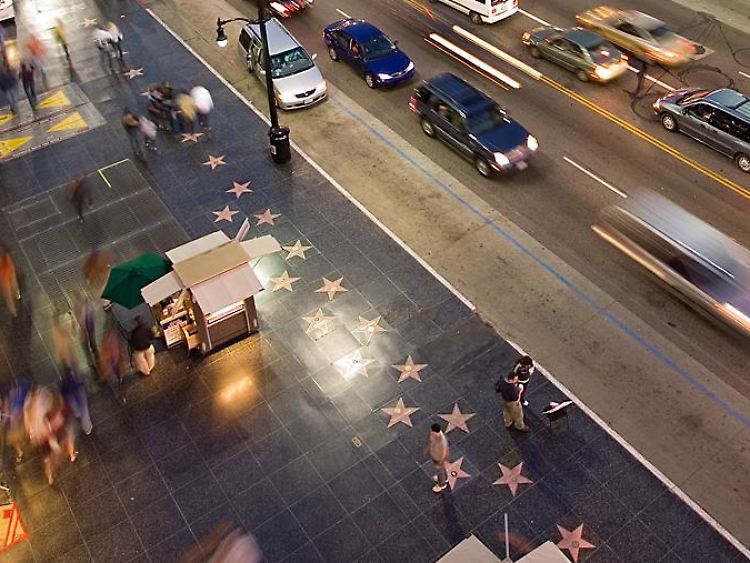 Ein Blick auf den "Walk of Fame" vorm Kodak-Theater.