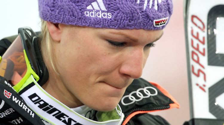 Das war knapp: Maria Höfl-Riesch.