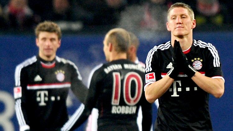 Nur ein Punkt in Hamburg: Bastian Schweinsteiger, Arjen Robben und Thomas Müller.