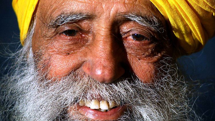 Fauja Singh ist auf diesem Bild 93 Jahre alt.