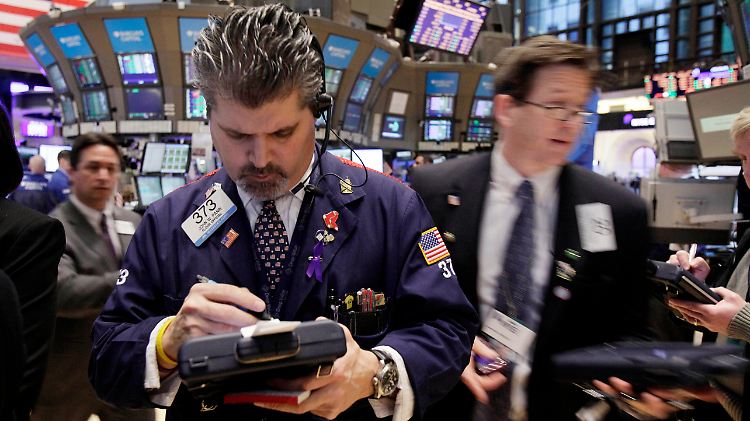 Pause an der New Yorker Wall Street.