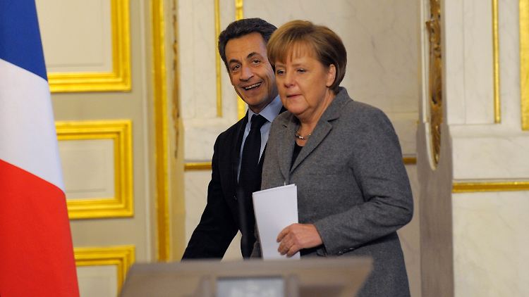 Sarkozy und Merkel werben für Europa - und für sich.