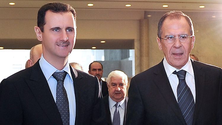 Assad und Lawrow bei ihrem Treffen in Damaskus.