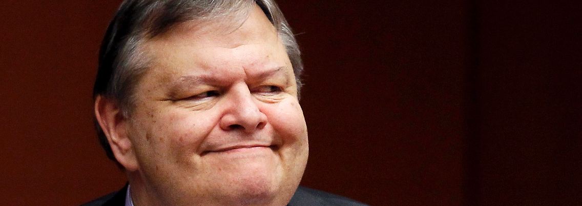 Trotz unbefriedigender Ergebnisse gut gelaunt: Evangelos Venizelos.