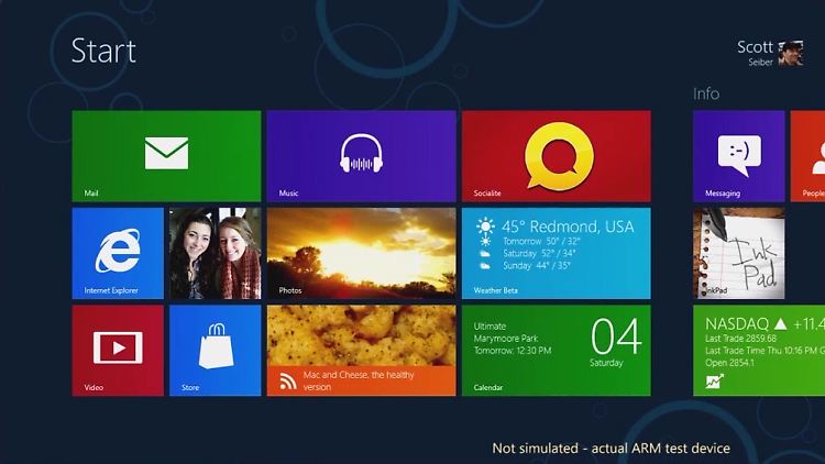 Die Metro-Oberfläche von Windows 8 ist vor allem für Tablet-Rechner geeignet.