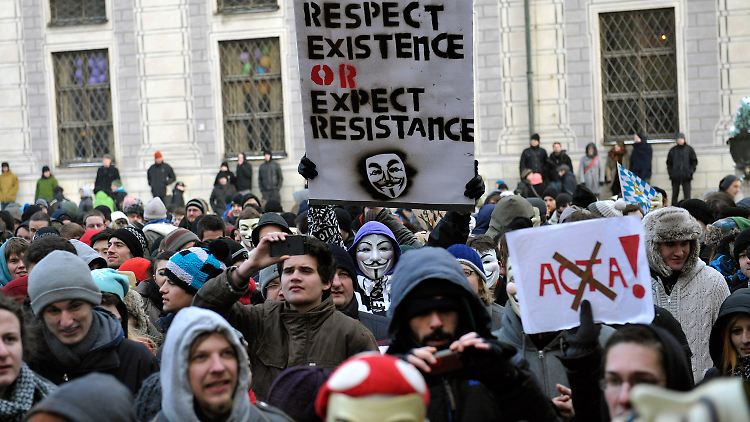 Proteste auf dem Münchner Odeonsplatz.