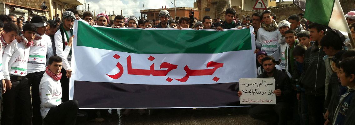 Anti-Assad-Protest in Jerjenazm nahe Idlib.