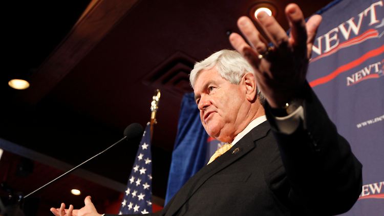 Newt Gingrich kämpft nicht nur bei den Spenden um Anschluss.