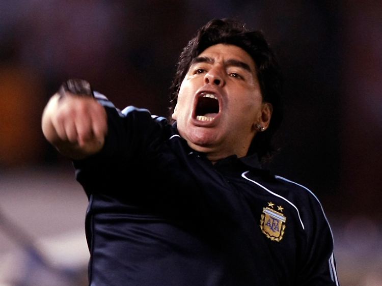 Nationaltrainer und Nationalheld in einer Person: Diego Armando Maradona.