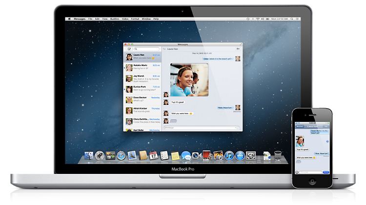 Populäre Gratis-Messenger wie Whatsapp bieten keine Desktop-Anwendung - OSX 10.8 schon.