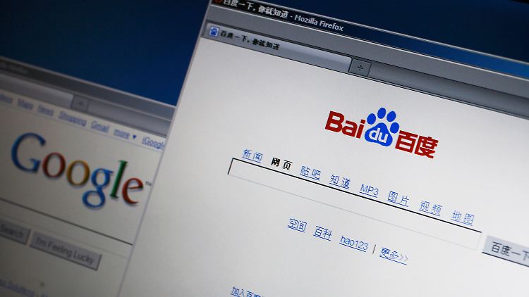 Zwei Seiten, ein Geschäftsprinzip: Google und Baidu verzieren Suchergebnisse im Internet mit der passenden Werbung.