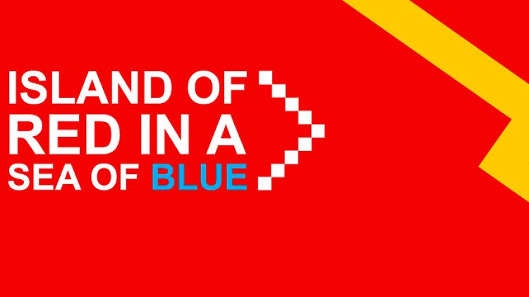 "Eine rote Insel in einem Meer von Blau": Für Shaun O’Brien ist die Welr geteilt. Manchester United, die Roten, sind die Guten. Das Böse hingegen trägt Blau.