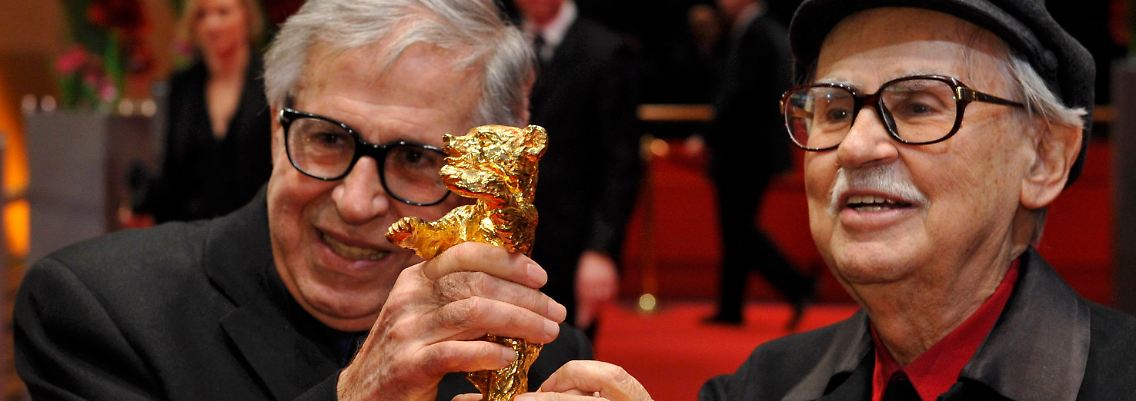 Vittorio (r.) und Paolo Taviani mit ihrem Goldenen Bären.