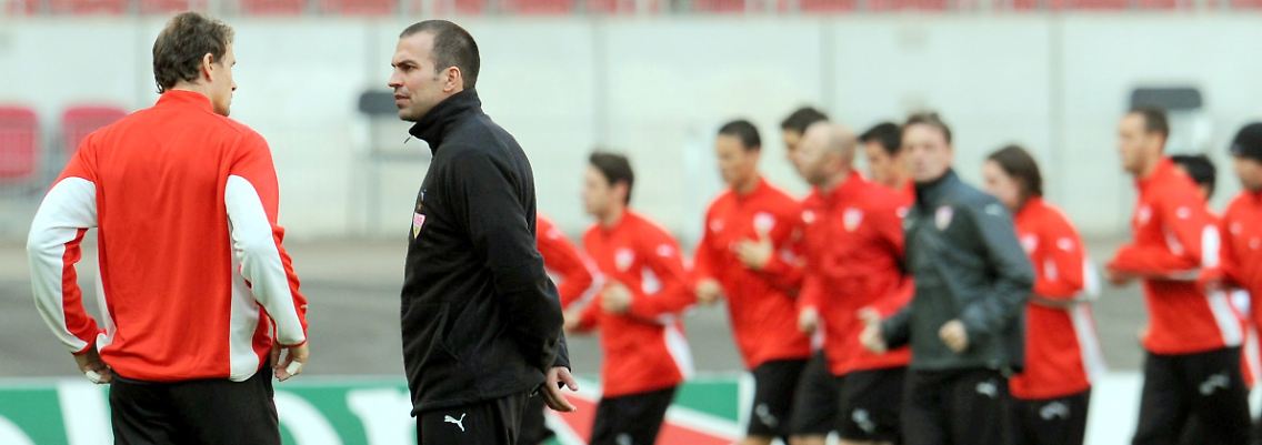 Der VfB beim Abschlusstraining der Mannschaft in der Mercedes-Benz Arena in Stuttgart.