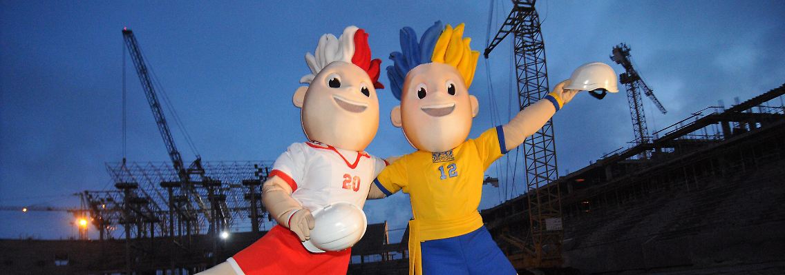 Slavek und Slavko heißen die beiden EM-Maskottchen.