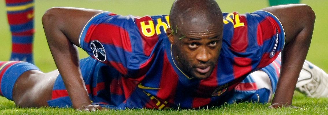 Bauchlandung: Barcelonas Yaya Toure.