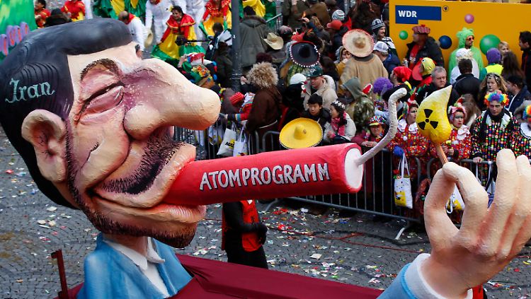 Das iranische Atomprogramm war auch auf dem Düsseldorfer Karneval ein Thema.