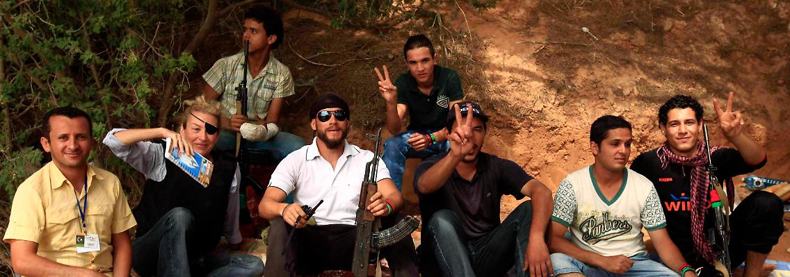 Colvin besuchte auch libysche Rebellen in Misrata.