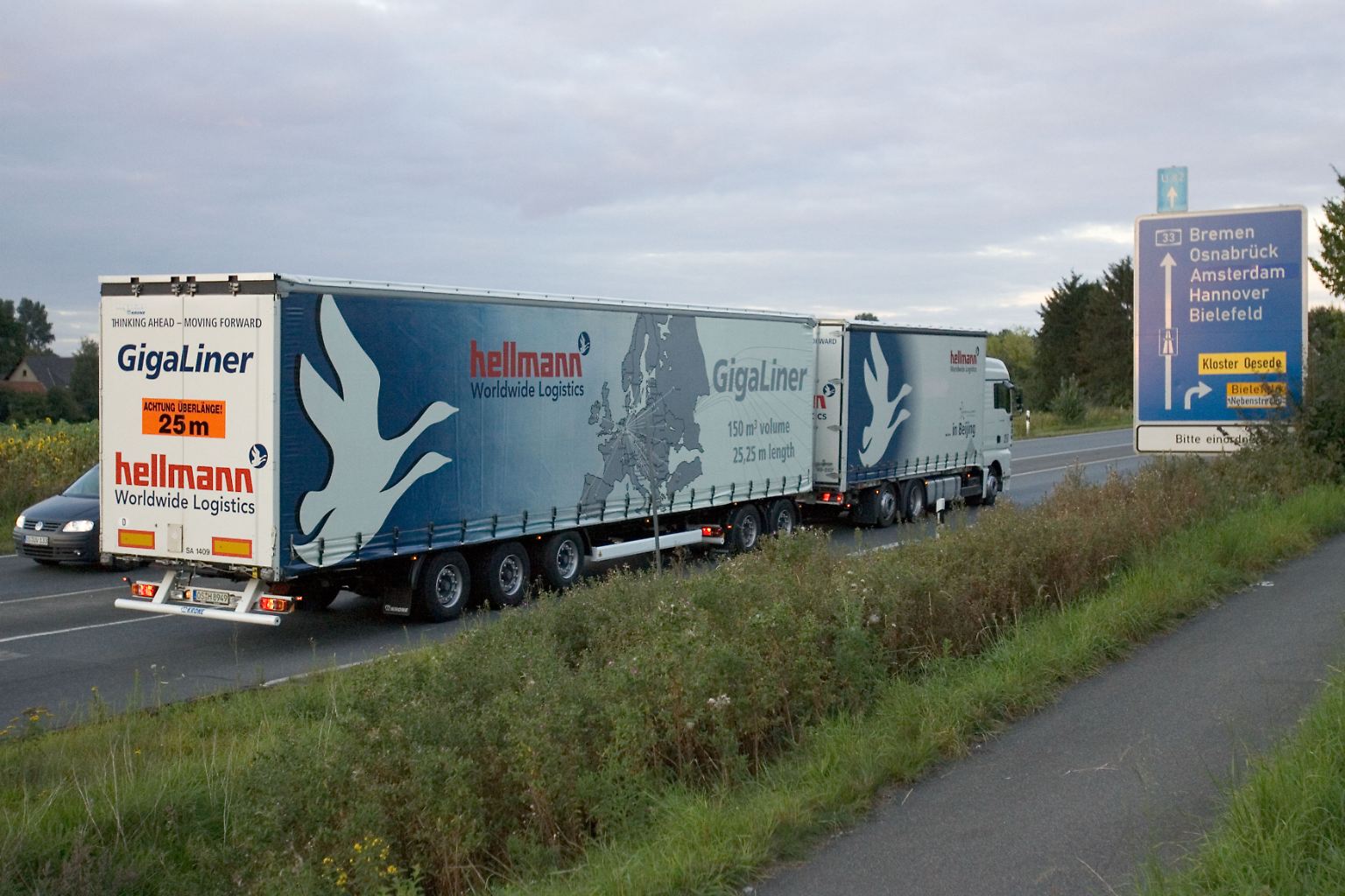 2012 startete der Testbetrieb mit den sogenannten "Gigaliner" …